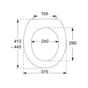 Pressalit WC-Sitz Scandinavia 75 pergamon 75273-UN3999