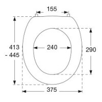 Pressalit WC-Sitz Scandinavia 75 pergamon 75273-UN3999