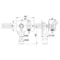 Dallmer Wandeinbau Waschgeräte Siphon 406 DN 40 / DN 50 130600