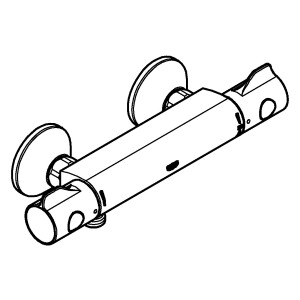 Grohe Thermostat-Brause-Batterie Grohterm 800 1/2" chrom 34558000