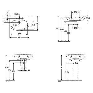 Villeroy & Boch O.Novo Halbsäule 52660001
